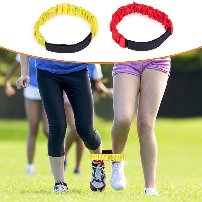 ThinkMax 4 Players Easter Outdoor Party Games for Kids and Family - Potato Sack Race Jumping Bags, Legged Relay Race Bands, Egg and Spoon Race and Inflatable Bunny Ring Toss Games - Easter Party Supplies - Image 5